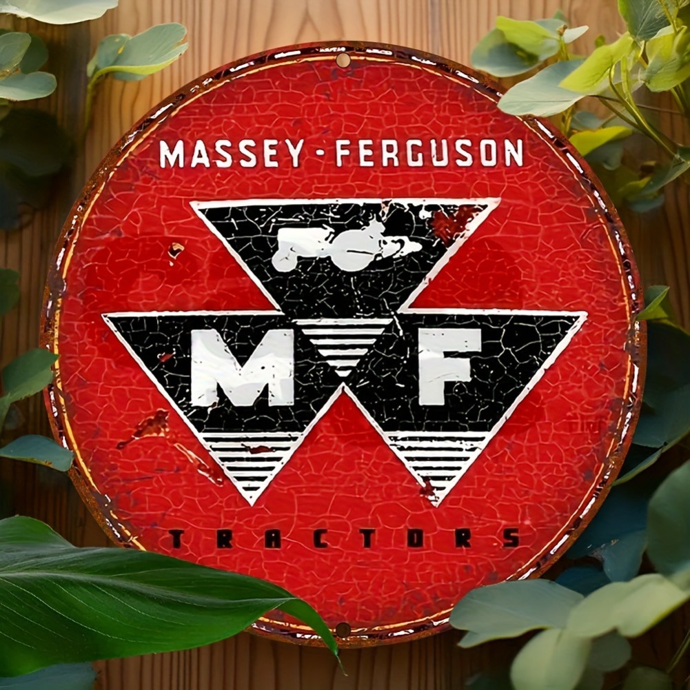 Farming Agriculture Logo - Zabytkowy metalowy szyld z traktorami Massey