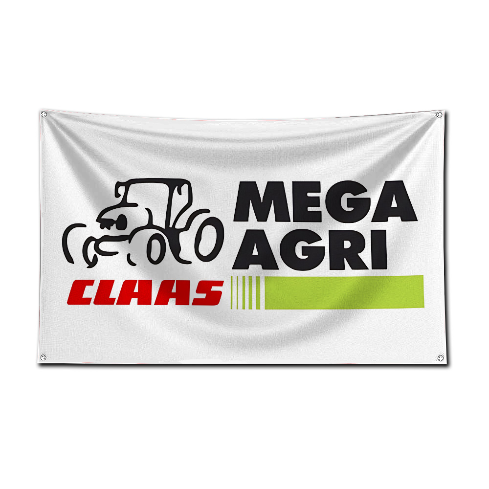 Flaga z motywem traktora i kom – Farming Agriculture Logo recenzja i cena
